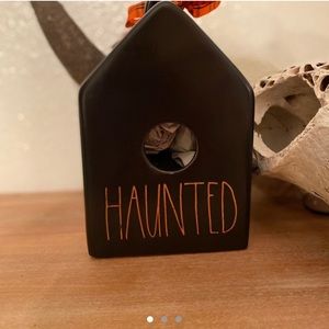 Rae Dunn haunted birdhouse